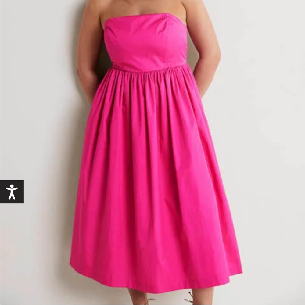 NWT Emily Strapless Midi Dress